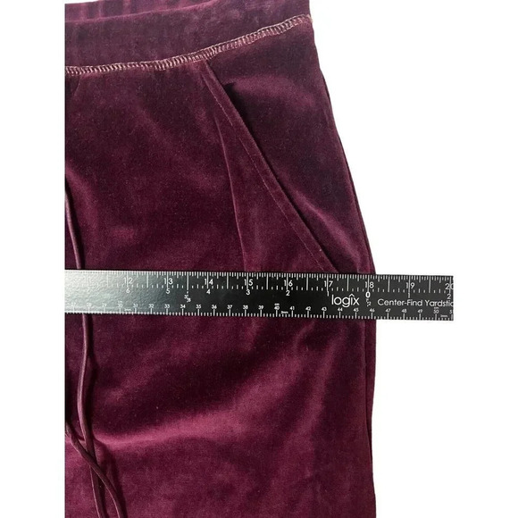 VTG Velour Maxi Skirt Womens Medium Merlot Sporty Spice Varsity Drawstring Y2K - Picture 8 of 11